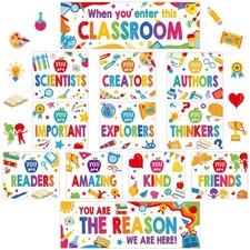 Supervitae 22 Pieces Classroom Motivational Posters Inspirational Bulletin Bo...