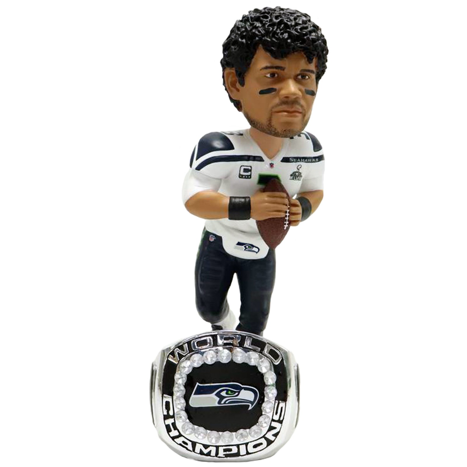 Russell Wilson Seattle Seahawks Super Bowl Ring Base EX LE NFL Bobblehead #/360