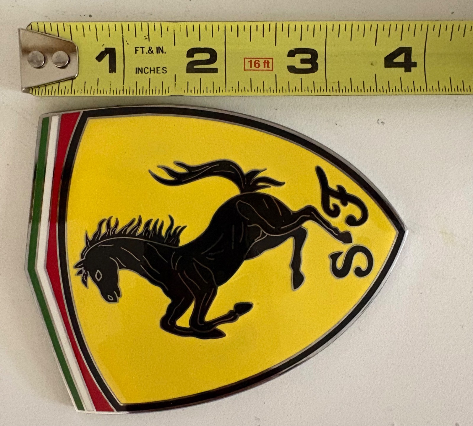 FERRARI Fender Shields Badges Emblems CERAMIC CLOISONNE (Repros) - Set of 2