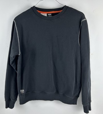 Helly Hansen Sweatshirt Mens Large Black Workwear Sweater **flaw