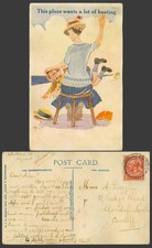 G.F. Christie 1923 Old Postcard Spanking Boy - This place