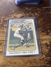 1974 Topps - '73 World Series Rollie Fingers, Darold Knowles #472 Oakland 2 Auto