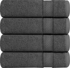 2-4 Pack Bath Towels Luxury Combed Cotton Set 27x54 Inch Super Absorbent 500 GSM