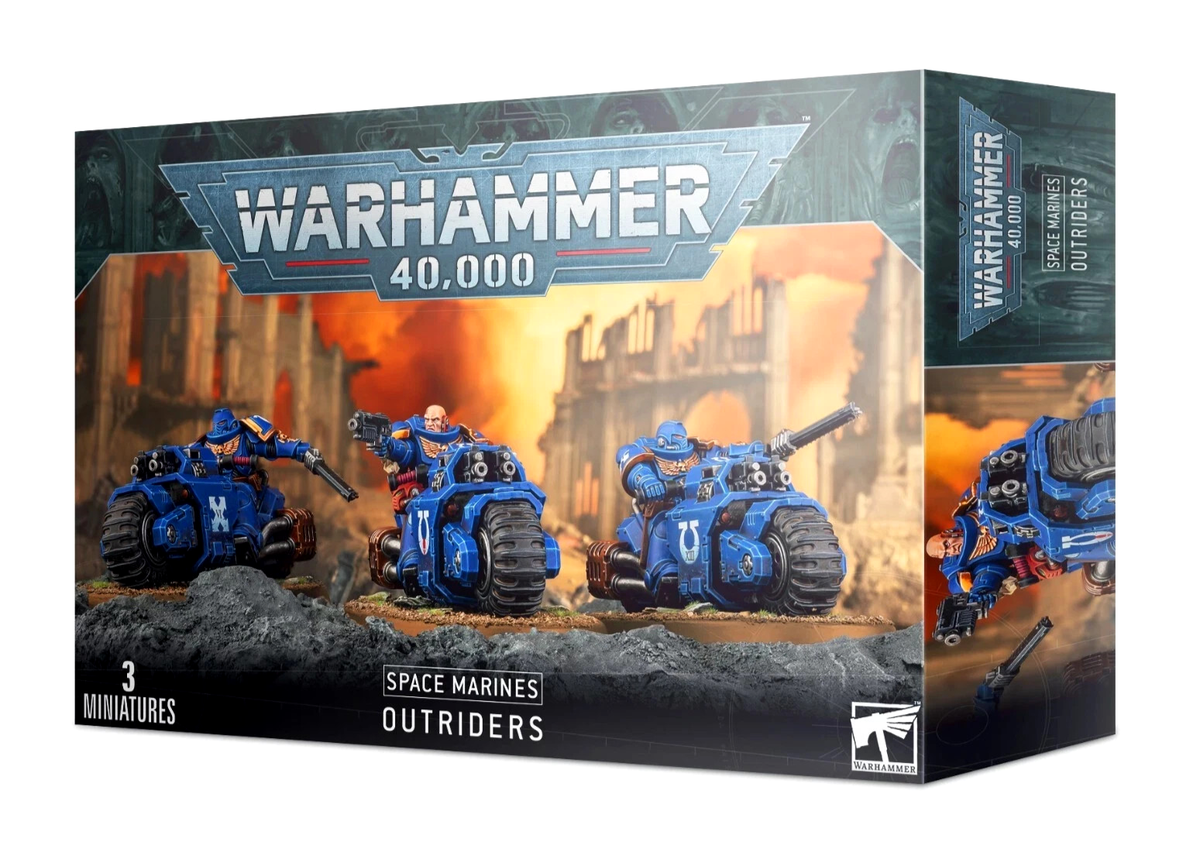 スペースマリーン アウトライダー B Outriders Space Marines Bikers from Combat Patrol Wite Scars
