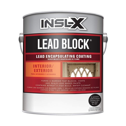 Lead Block, Lead Encapsulating Acrylic Paint, Eggshell, White, 1 Gallon