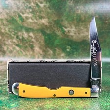 1993 Queen Cutlery 11EOA Easy Opener Knife, "Amber" scales, Made in USA
