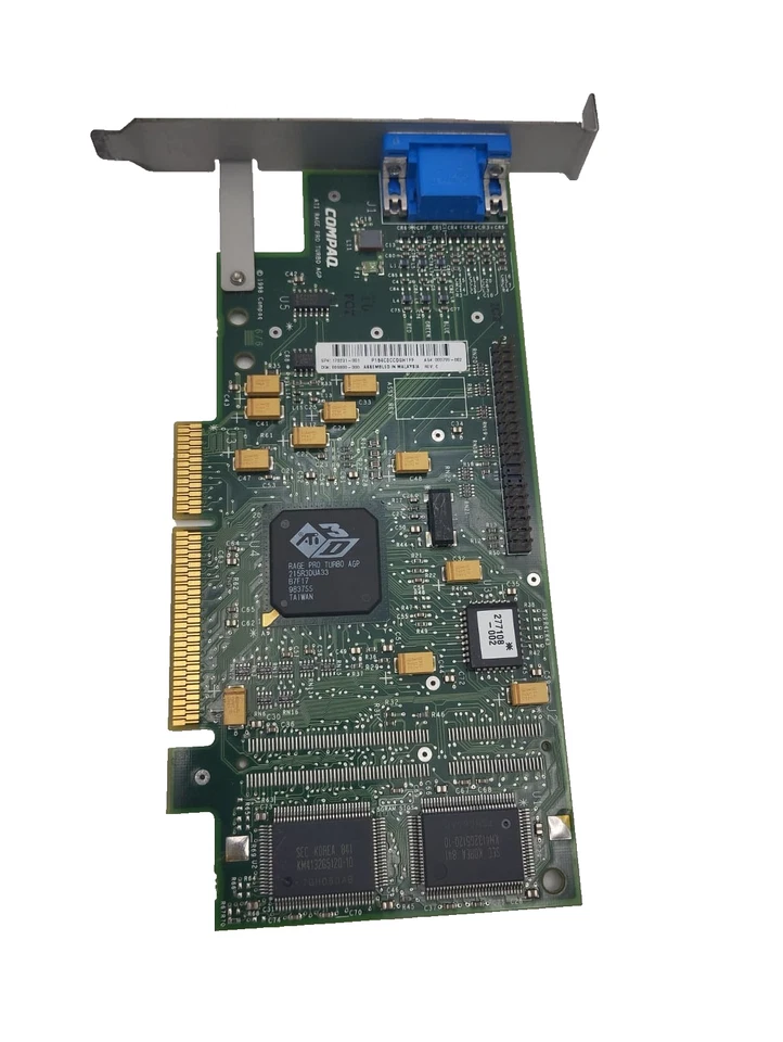 Compaq 009801-001 ATI Rage Pro Turbo AGP 4MB VGA vintage PC scheda video - Immagine 3 di 4