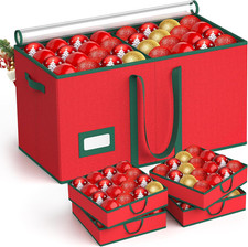 Christmas Ornament Storage Box Store 128 Ornaments, Xmas Ornament Organizer Stor