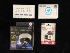 Small Camera Lot Javiscam Portable and Wireless With Sandisk + More NEW
