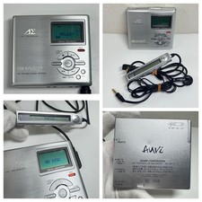 SHARP Auvi MD-DR7-S Portable MiniDisc MD Player Silver Power On Junk Parts Used