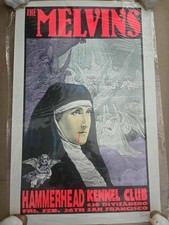 Melvins KOZIK KENNELCLUB SF 93 FULL SIZE NUN POSTER MINT 429/500