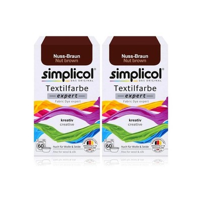 Simplicol Textilfarbe expert Nuss-Braun DE 150g 2er Pack