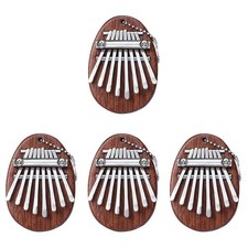 Lot de 4 instruments de musique miniatures Kalimba pour débutants doigt pouce