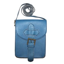 Borsa in pelle liscia modello 03 blu borsa in pelle