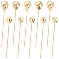 10 PCS Asian Chinese Gold Metal Hair Sticks Hair Pins Chopsticks Forks