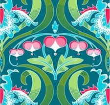 Jane Sassaman’s Garden Divas by Free Spirit for Westminister -  sold by 1/2 yrd