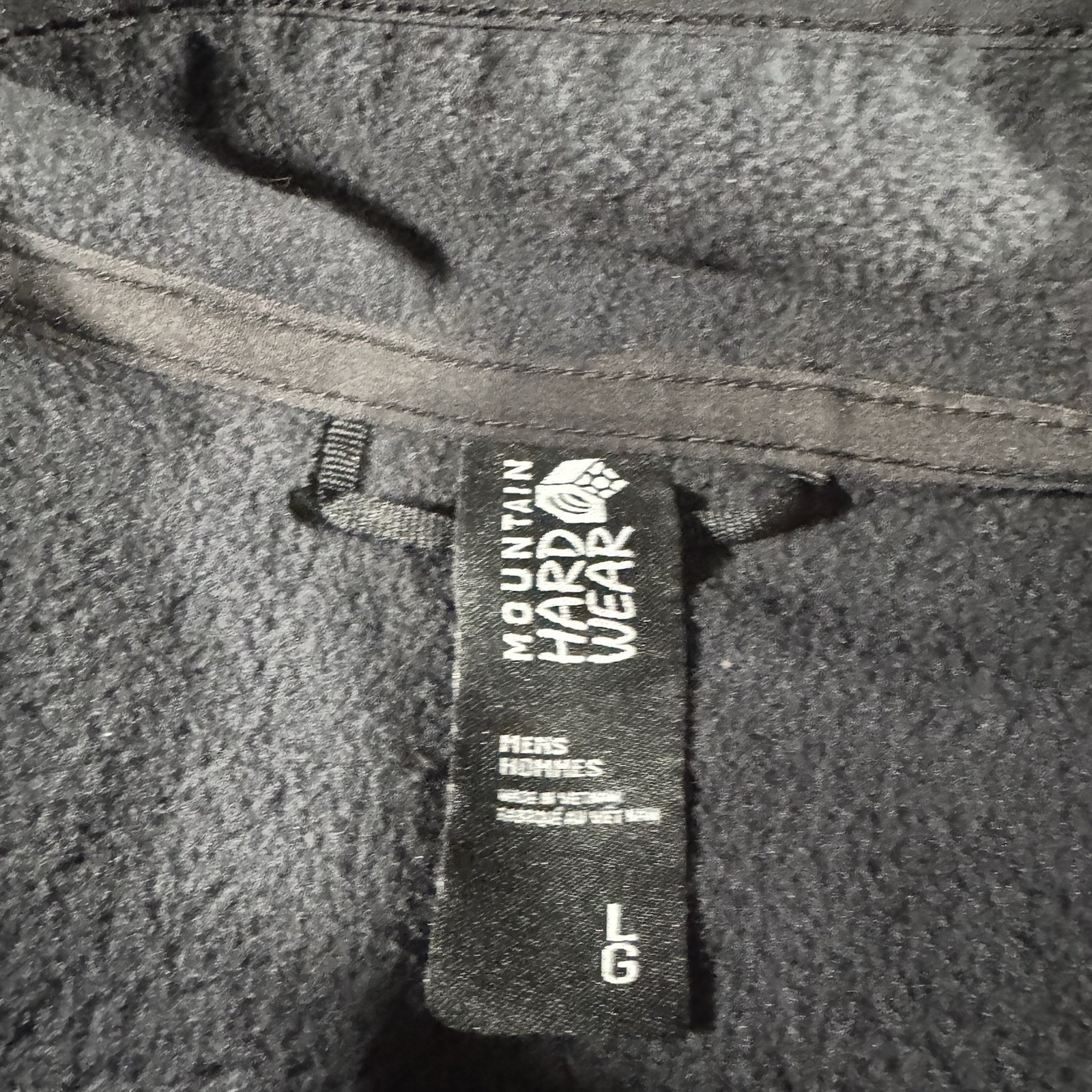 Mountain Hardwear Microchill Snap Fleece Mens Sz Large Pullover Pocket Black