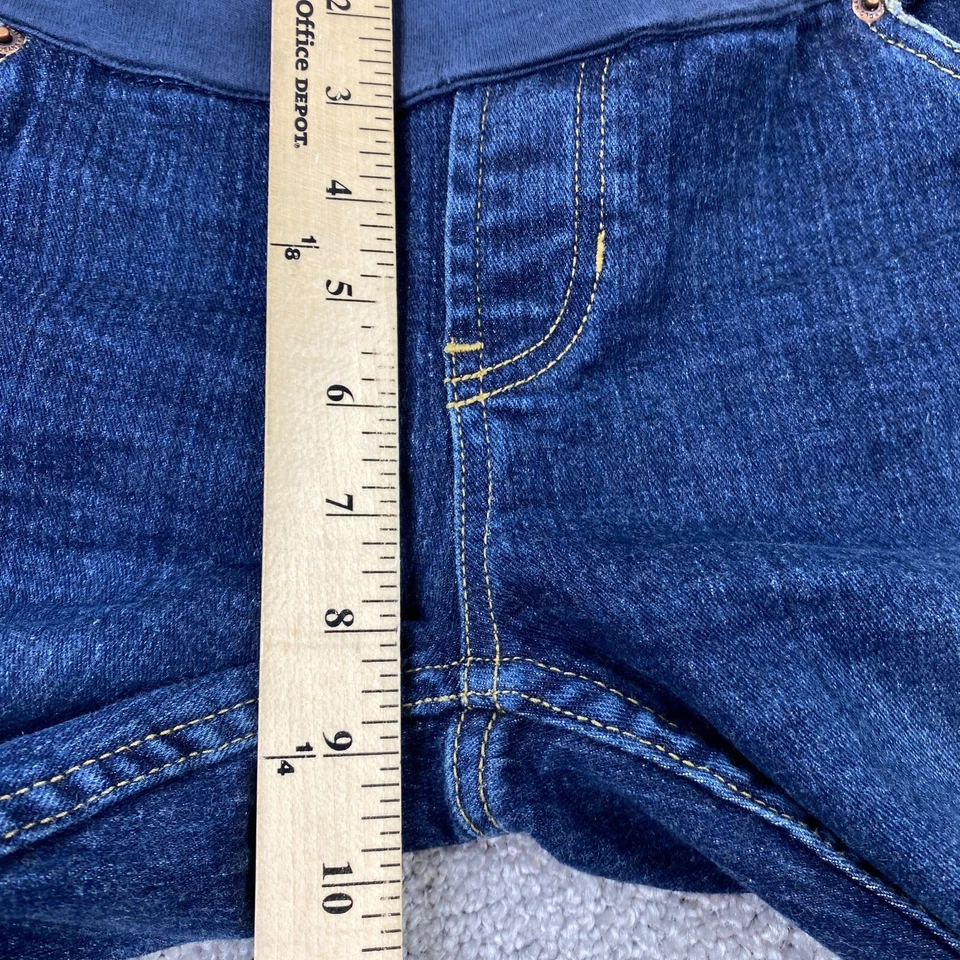 Old Navy Maternity Stretch Pull On Bootcut Jeans Small Low Rise Dark Wash - Image 3 of 4