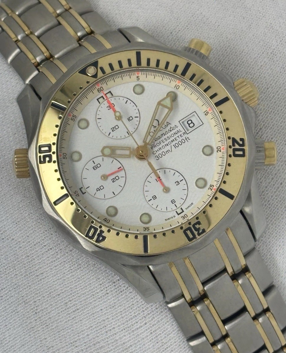 OMEGA Seamaster Chronograph Auto Steel 18ct Yellow Gold 41mm Gents Watch 