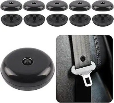 5 Sets Universal Seatbelt Stopper Kit, Snap-on Seat Belt Button Black/5PCS