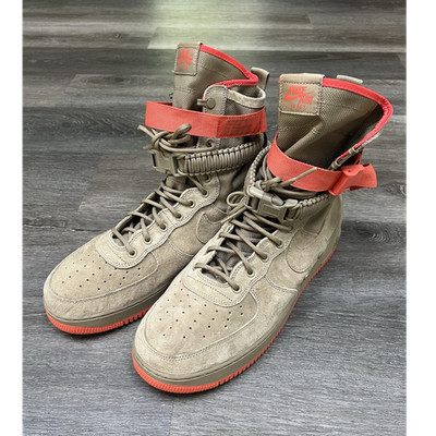 Nike SF Air Force 1 High Top Men s Khaki-Rush Coral US Size 14