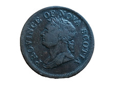 1 Penny 1832 British King George IV. token coin Nova Scotia New Scotland Canada