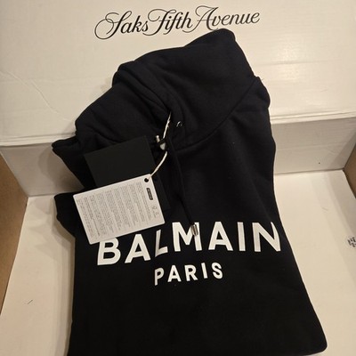 New $1200 BALMAIN Paris Hoodie Men 2XL Multicolor Sweatshirt Limited Authentic