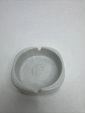 Vintage 1970s-1980s Retro Beige Small Ceramic Ashtray