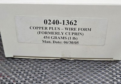 PerkinElmer Copper Plus Wire Form - 454g (1 lb) - P/N 0240-1362 (Formerly Cuprin