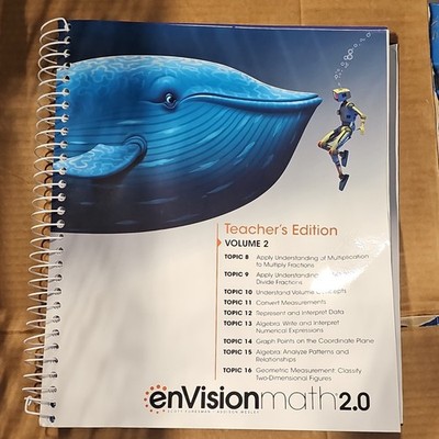 Pearson enVisionmath 2.0 Teacher's Edition Vol 2 Topics 8-16 Spiral Bound 2017