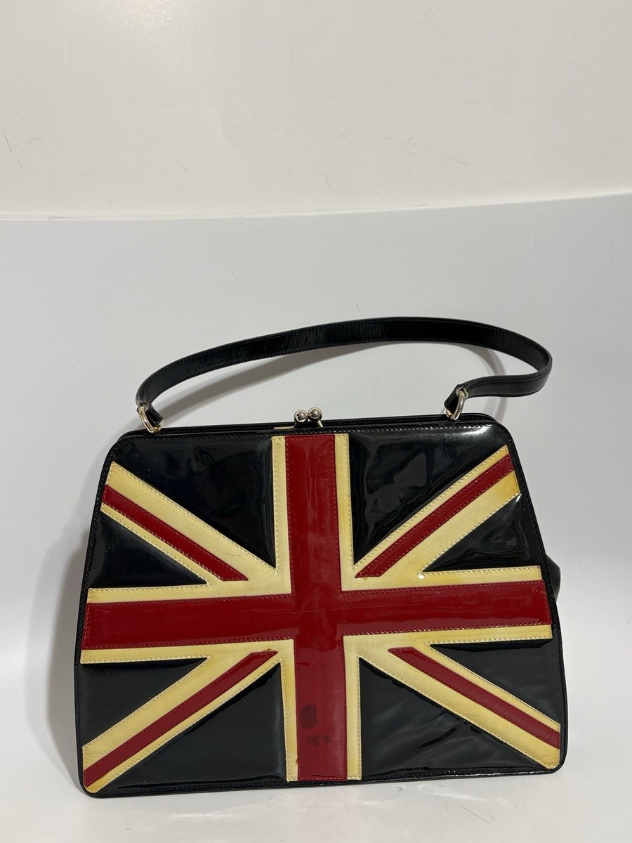 Vtg Love Moschino Union Jack Patent Leather Shoulder Bag | eBay