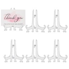 3" Acrylic Plate Stand for Display, 6Pack Acrylic Easel Display Stand, Clear