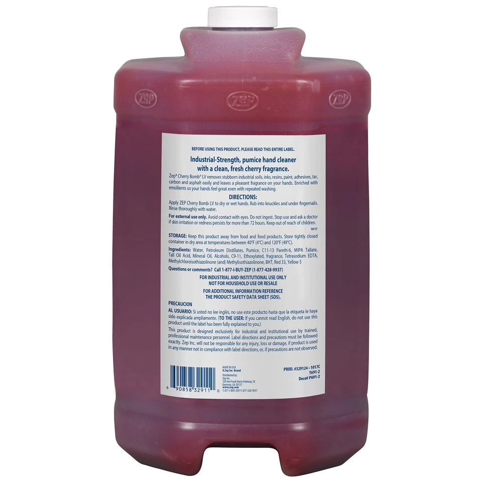 Zep Cherry Bomb LV Industrial Hand Cleaner - 1 Gallon (Case of 4) - 329124 - Image 3 of 4