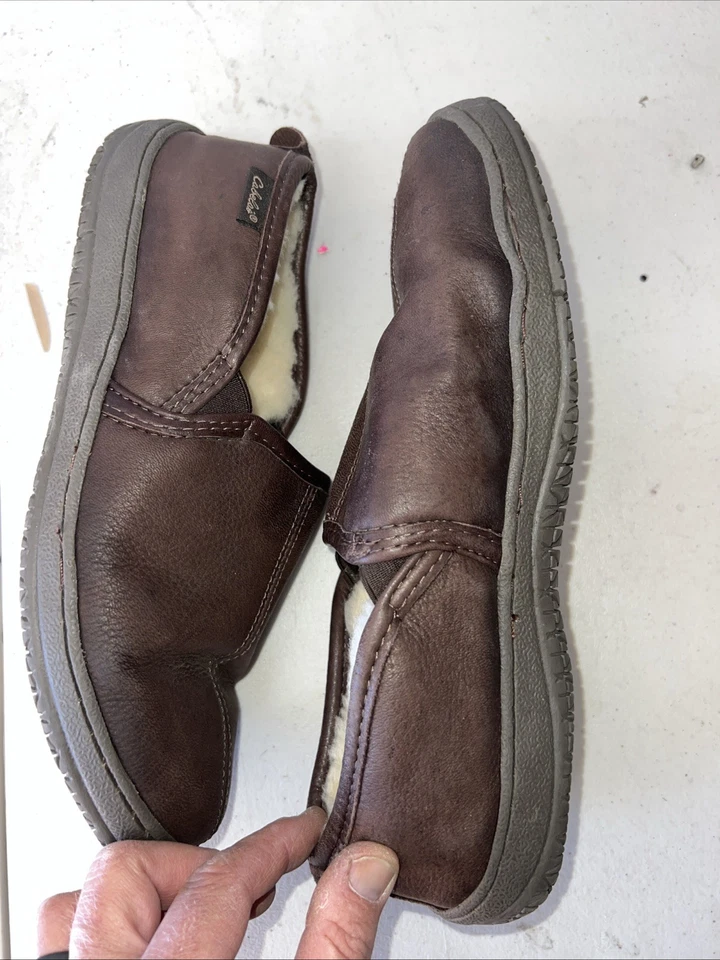 Cabelas Hombre Zapatillas Talla 10 Marrón Sin Cordones Mocasines Sandalia Mocasín Sin usar, en caja Interior Foto 3 de 4