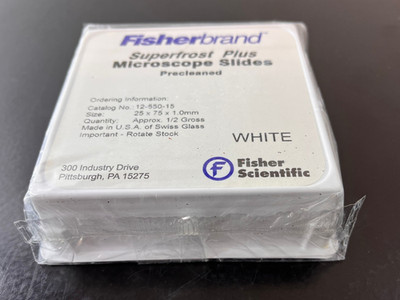 FisherBrand Superfrost Plus Microscope Slides 12-550-15 Pack of 72 NEW sealed