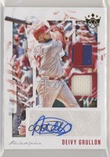 2020 Panini Diamond Kings DK Material Signatures Gold /99 Deivy Grullon Auto 0q3
