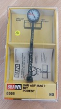 BRAWA H0 5368 Bahnhofsuhr Uhr auf Mast mit Podest OVP unbenutzt in OVP