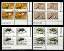 2024 UNMOUNTED MINT BIRDS AND INSECTS-  TURKISH CYPRUS STAMPS - BLOCK OF 4