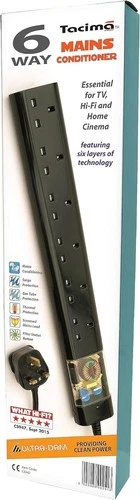 Tacima 6 Gang Way UK Mains Conditioner Surge Protector Interference Filter CS947