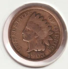 US Rare Old West 1907 Indian Head Penny Coin American Collection Shield Cent USA