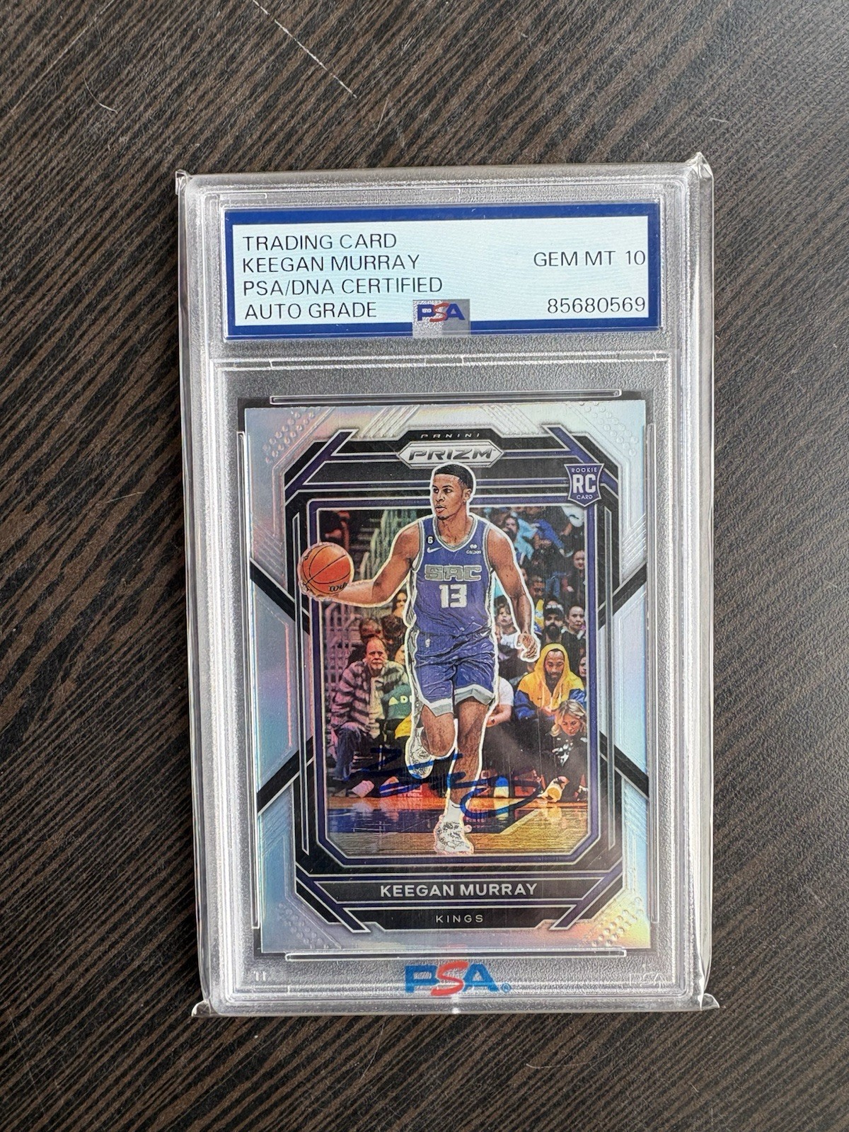 2022-23 Panini Prizm Keegan Murray Silver Prizm Rookie PSA 10 Auto #245 RC