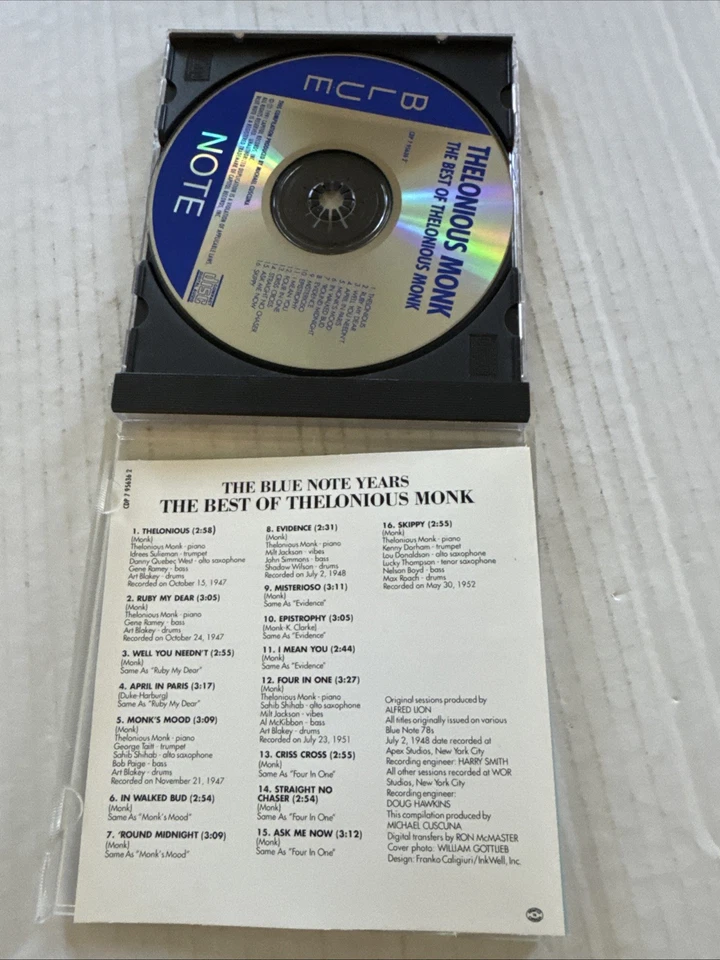 Thelonious Monk-Best Of: Blue Note Years CD Modern/progressive Jazz piano early - Image 3 of 3