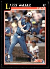 Larry Walker 1991 Score #241 Montreal Expos MLB READ FREE SHIPPING AutographDen