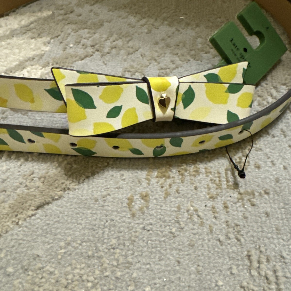 KATE SPADE NY Genuine Leather Green & Yellow Floral Bow Belt--M kate spade new york Flower Belts for Women for sale | eBay main image 4