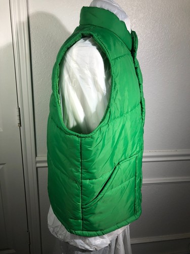 Vintage SWINGSTER Down Puffer Vest Size Large in Green - Picture 4 of 9