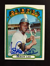 Leron Lee Padres Signed 1972 Topps Baseball Card #238 Auto Autograph 2