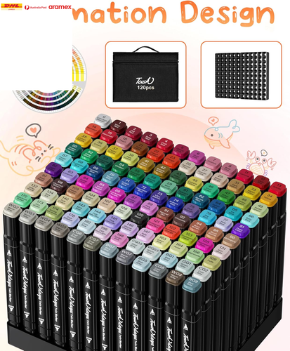 Alcohol Markers Double Tipped - 120 Colors Art Drawing Marker Pen, Alcohol Based - Picture 2 of 6