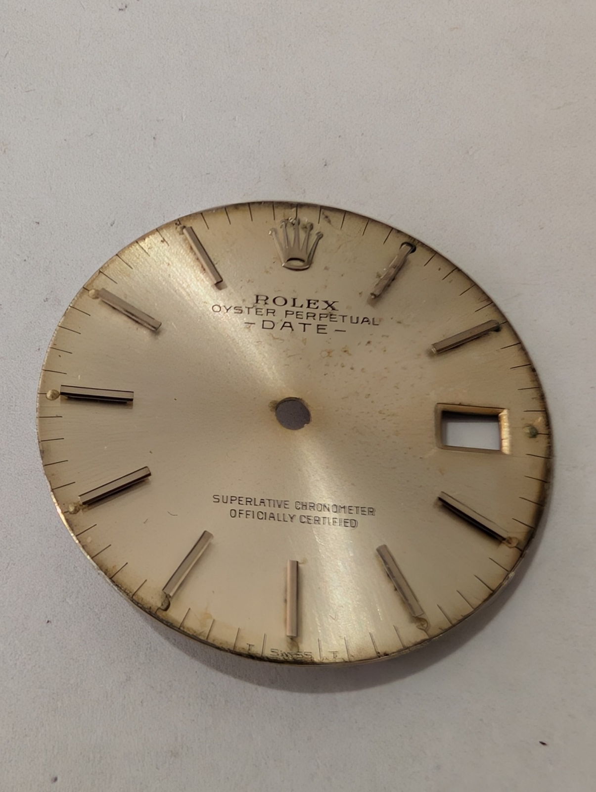 Rolex Oyster Perpetual Date 34mm Non-Quick Dial Vintage Watch 1500 1501 Poor Condition