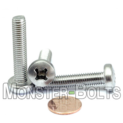 Qty - 400 M8 x 40mm DIN 7985A Phillips Pan Machine Screw, A2 Stainless Steel