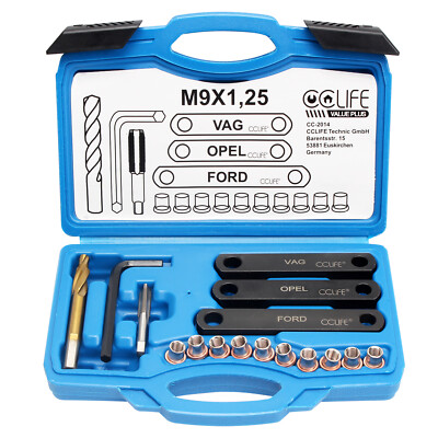 Bremssattel Gewinde Reparatur Set - 16-teilig Für VW, Opel, Ford